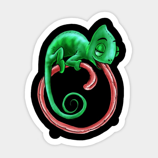 Infinite Chameleon Sticker by Schink